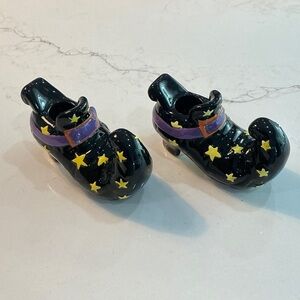 Ceramic Witch Shoes Candle Holders